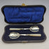 Early 20th Century British Antique White Pearl Shell Handle Jam Spoon Pair Boxed